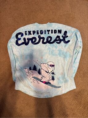 Disney Light Blue Tie-Dye 'Expedition Everest' Ski Yeti Long Sleeve Top